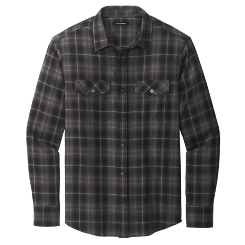 Long Sleeve Ombre Plaid Shirt Thumbnail
