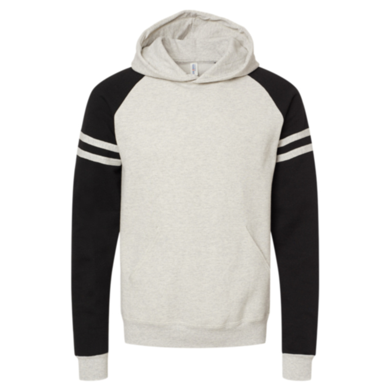 Unisex Nublend® Varsity Colorblocked Raglan Hooded Sweatshirt Thumbnail