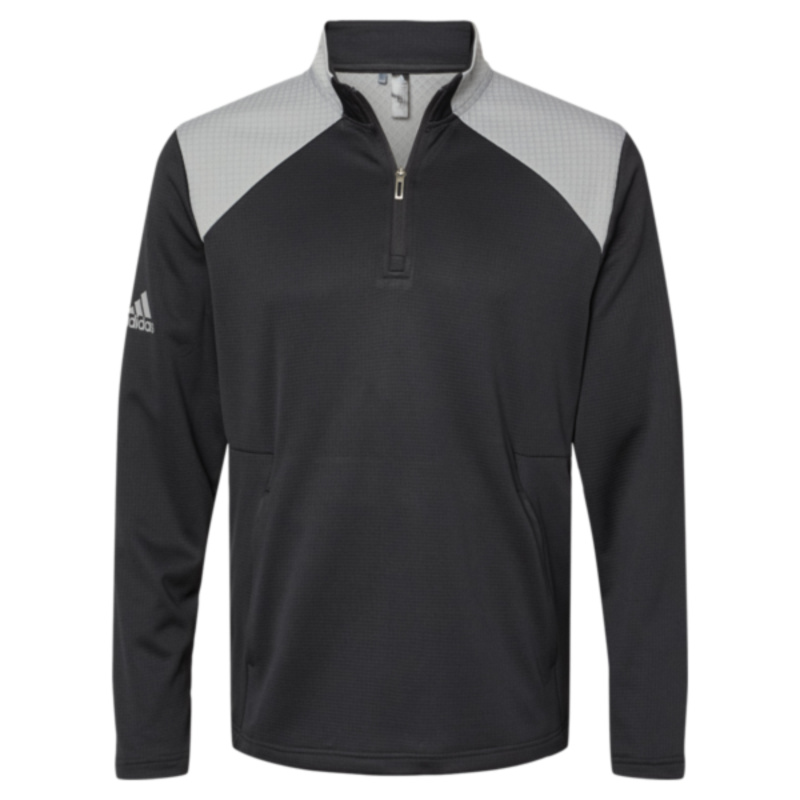 Men's Textured Mixed Media Quarter-Zip Pullover Thumbnail