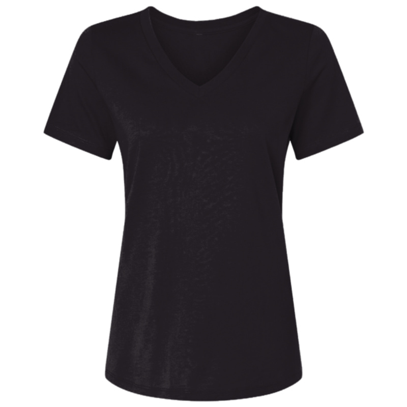 Women's USA-Made Fine Jersey V-Neck T-Shirt Thumbnail
