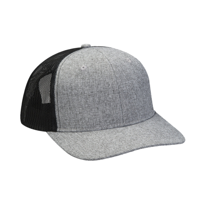 Heather Woven/Soft Mesh Trucker Style Cap Thumbnail