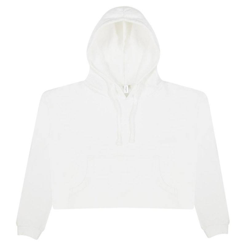 Women's Girlie Cropped Hooded Fleece with Pocket Thumbnail