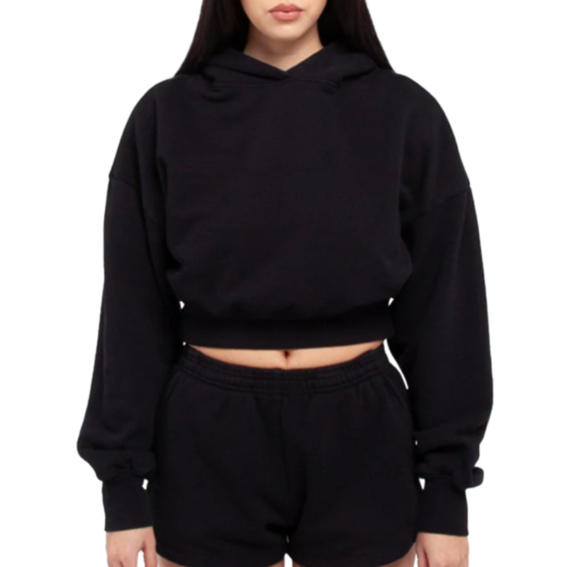 Women's Garment-Dye Crop Hooded Sweatshirt Thumbnail