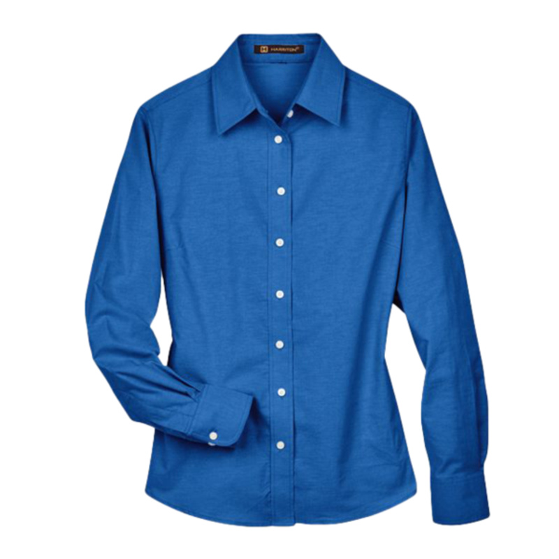 Women's Long Sleeve Oxford Dress Shirt Thumbnail