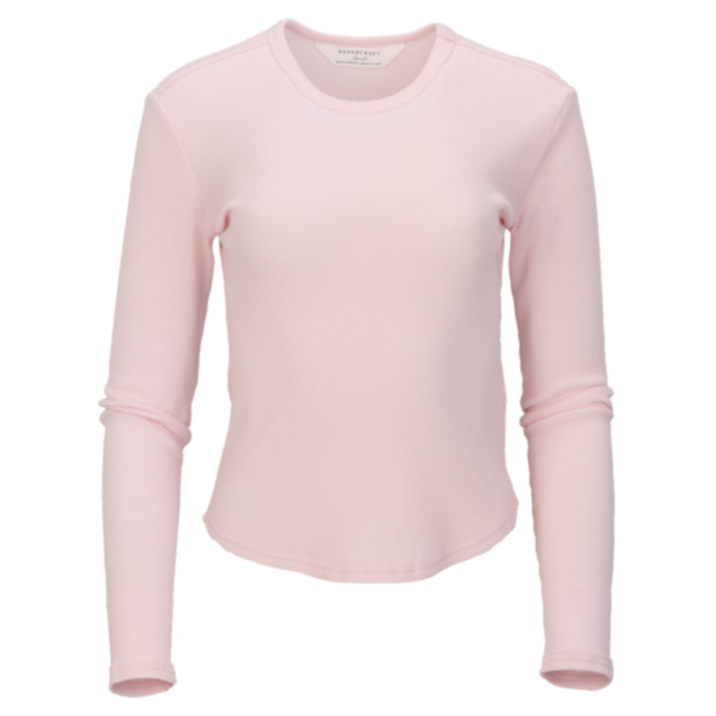 Women's Waffle Knit Baby Long Sleeve T-Shirt Thumbnail