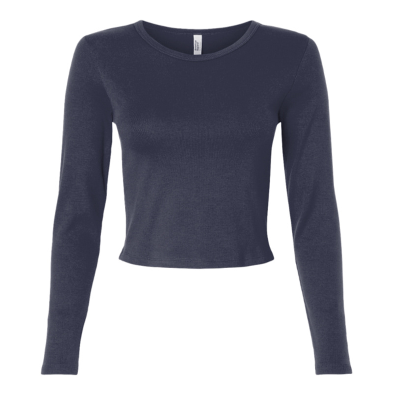 Women's Baby Rib Long Sleeve Cropped Tee Thumbnail