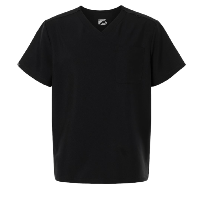 Men's V-Neck Pocket Scrub Top Thumbnail