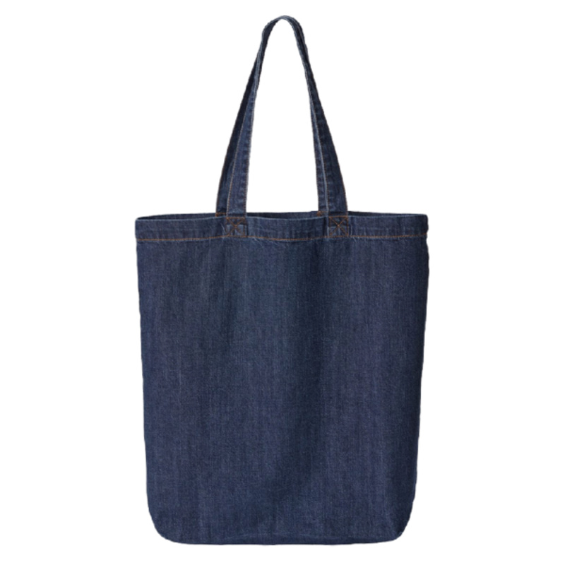 Cotton Denim Gusseted Tote Bag Thumbnail