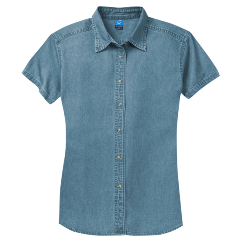 Women's Short Sleeve Value Denim Shirt Thumbnail