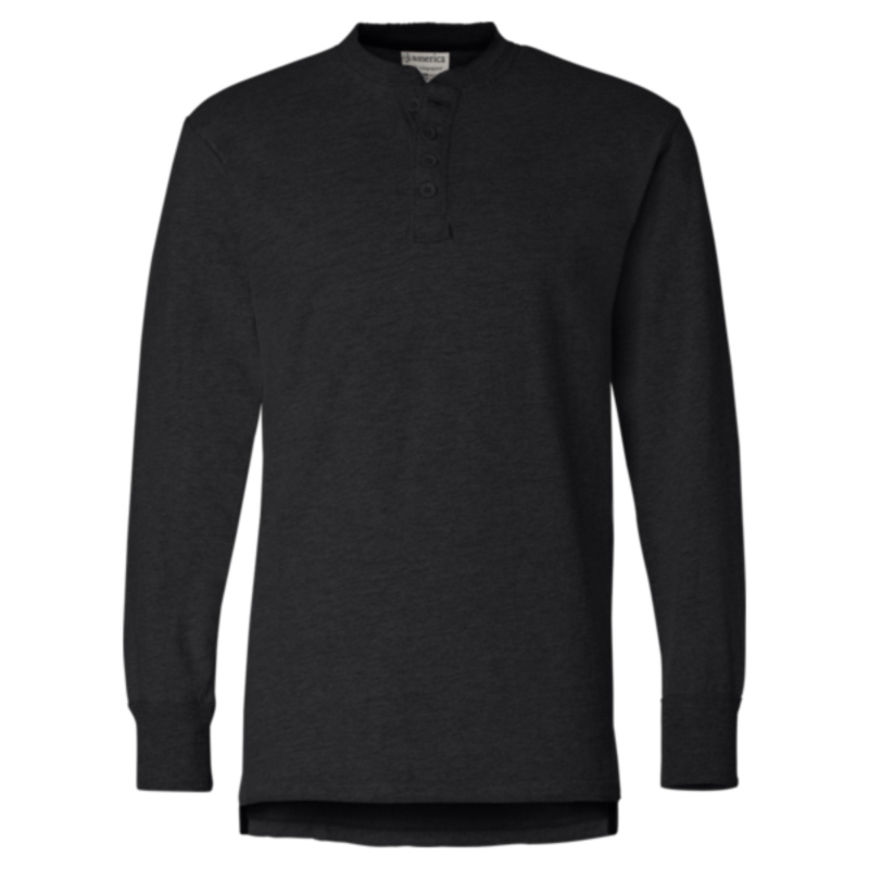 Men's Vintage Brushed Jersey Henley Thumbnail