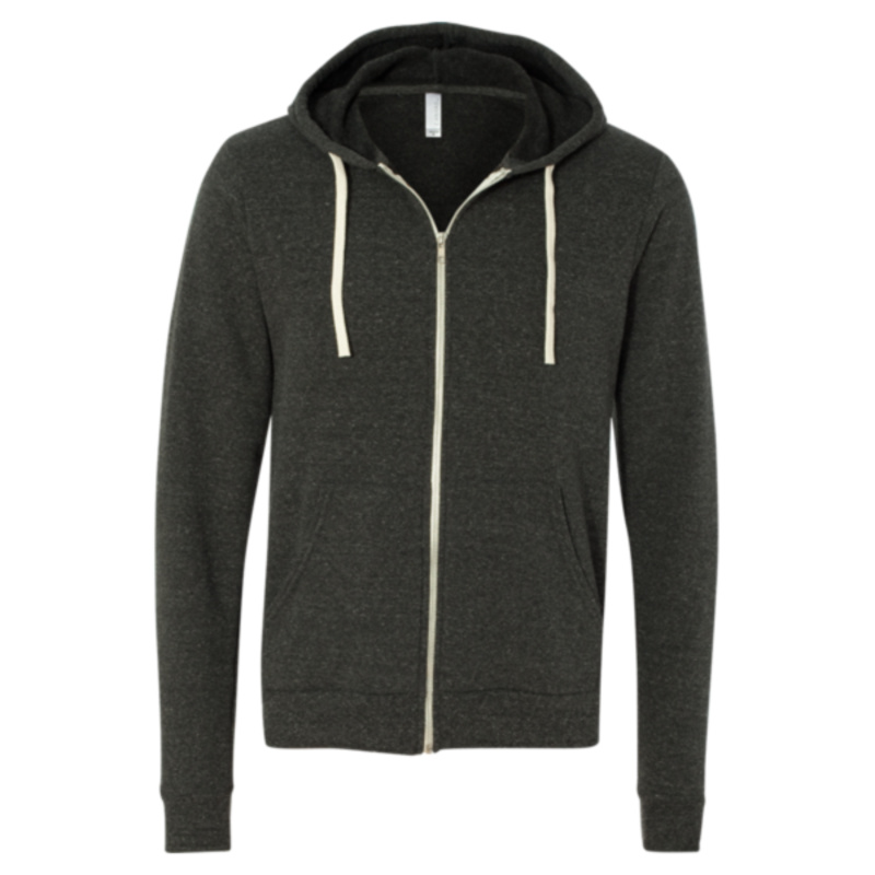 Unisex Triblend Sponge Fleece Full-Zip Hoodie Sweatshirt Thumbnail