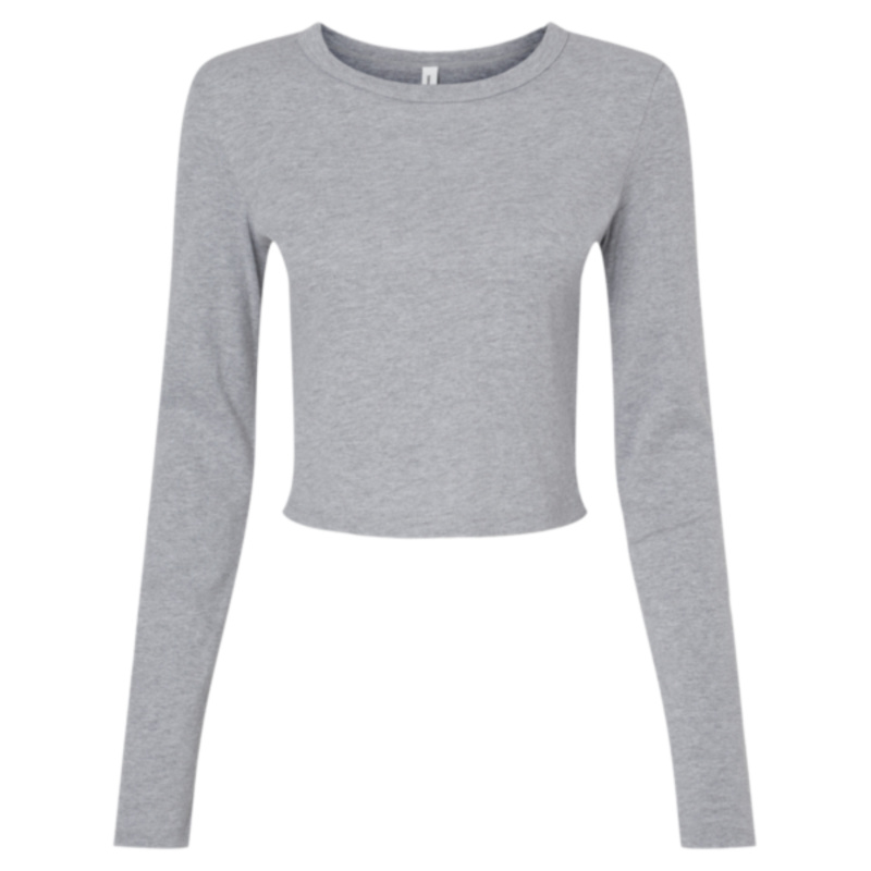 Women's Micro Rib Long Sleeve Baby Tee Thumbnail