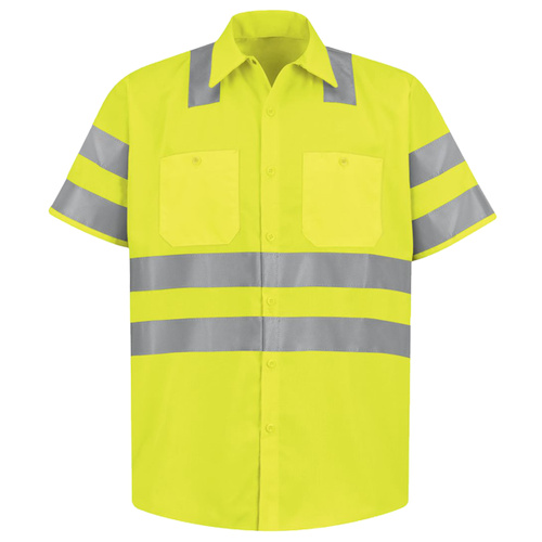 High Visibility Safety Short Sleeve Work Shirt Thumbnail