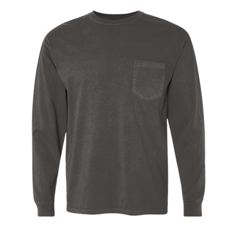 Unisex Garment-Dyed Heavyweight Long Sleeve Pocket T-Shirt Thumbnail