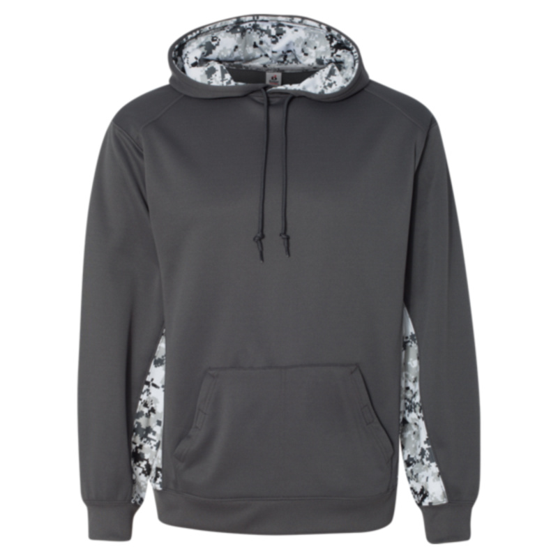 Men's Digital Camo Colorblock Performance Fleece Hooded Sweatshirt Thumbnail