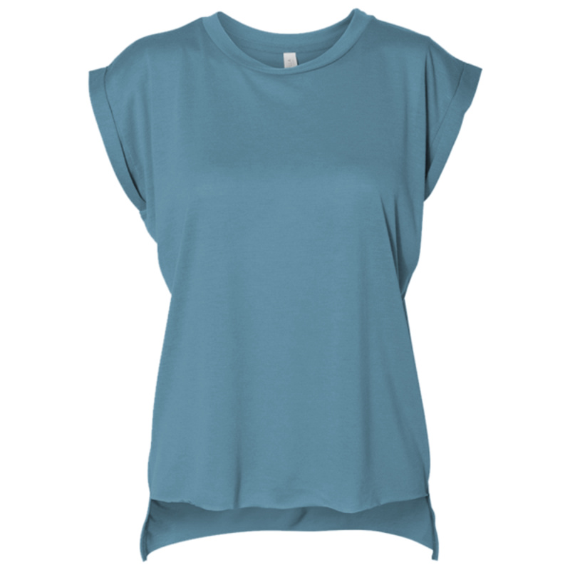 Women’s Flowy Rolled Cuffs Muscle Tee Thumbnail