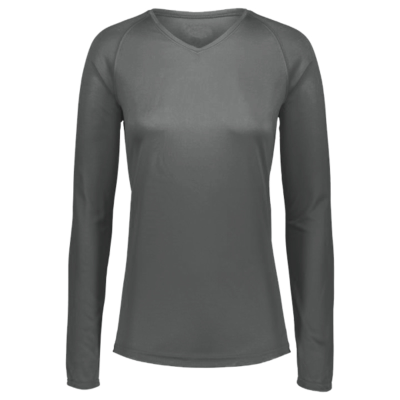 Women's Attain Wicking Long Sleeve V-Neck T-Shirt Thumbnail
