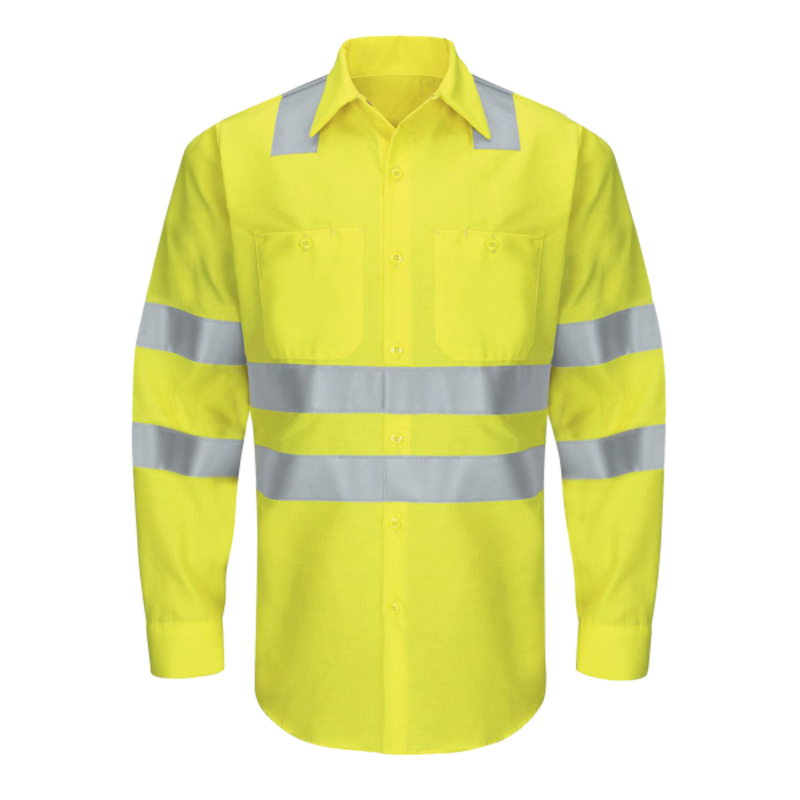 Men's Tall Enhanced & Hi-Visibility Long Sleeve Work Shirt Thumbnail
