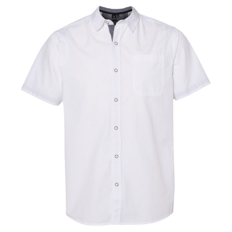 Men's Peached Printed Poplin Short Sleeve Shirt Thumbnail