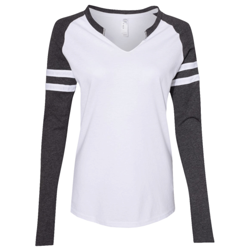 Women's Fine Jersey Mash Up Long Sleeve T-Shirt Thumbnail