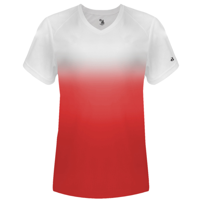 Women's V-Neck Ombre T-Shirt Thumbnail