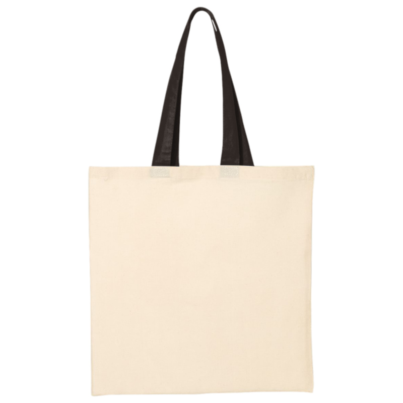 Economical Tote with Contrast-Color Handles Thumbnail