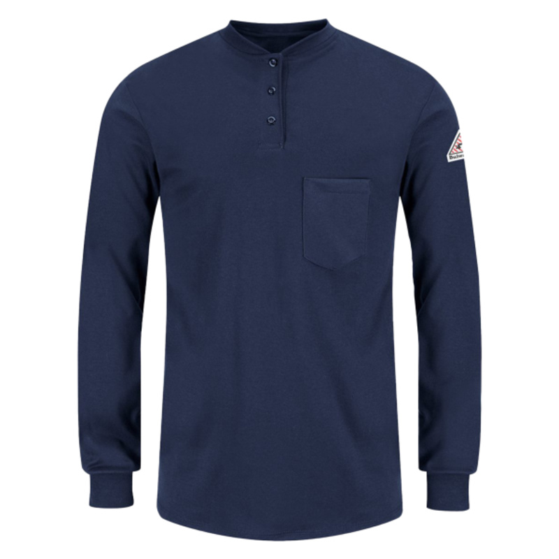 Women's Long Sleeve Tagless Henley Shirt Thumbnail