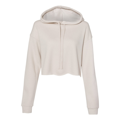 Womens 7 oz Fleece Hoodie Crop Top Sweatshirt Thumbnail