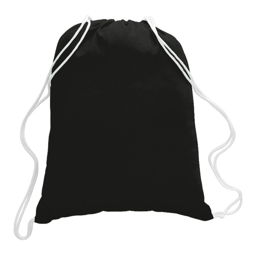 Large Economical 100% Cotton 6 oz Sport Pack Drawstring Backpack Thumbnail
