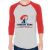 Unisex 50/50 Raglan Three-Quarter Sleeve Tee Thumbnail