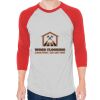 Unisex 50/50 Raglan Three-Quarter Sleeve Tee Thumbnail
