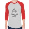 Unisex 50/50 Raglan Three-Quarter Sleeve Tee Thumbnail