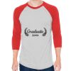 Unisex 50/50 Raglan Three-Quarter Sleeve Tee Thumbnail