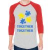 Unisex 50/50 Raglan Three-Quarter Sleeve Tee Thumbnail