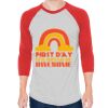Unisex 50/50 Raglan Three-Quarter Sleeve Tee Thumbnail
