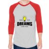 Unisex 50/50 Raglan Three-Quarter Sleeve Tee Thumbnail