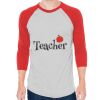 Unisex 50/50 Raglan Three-Quarter Sleeve Tee Thumbnail