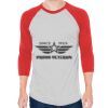 Unisex 50/50 Raglan Three-Quarter Sleeve Tee Thumbnail