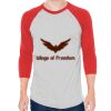 Unisex 50/50 Raglan Three-Quarter Sleeve Tee Thumbnail