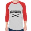 Unisex 50/50 Raglan Three-Quarter Sleeve Tee Thumbnail