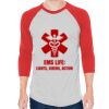Unisex 50/50 Raglan Three-Quarter Sleeve Tee Thumbnail